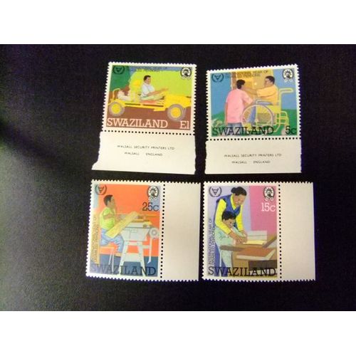 51 Swaziland 1981 / Année Internationale Des Personnes Handicapés / Yvert 385 / 388 Mnh