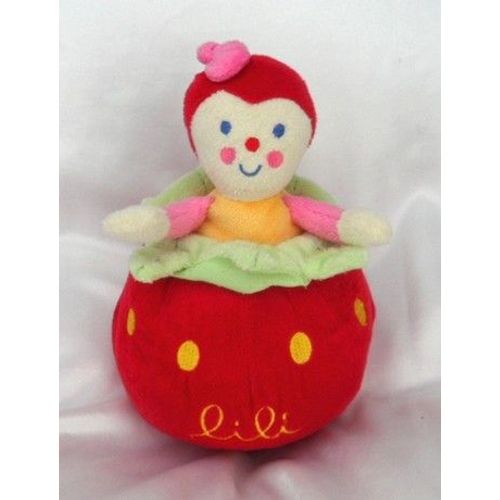 Doudou Peluche Boule Rond Lili Coccinelle Dim Dam Doum Grelot Par BabyNat Katherine Roumanoff