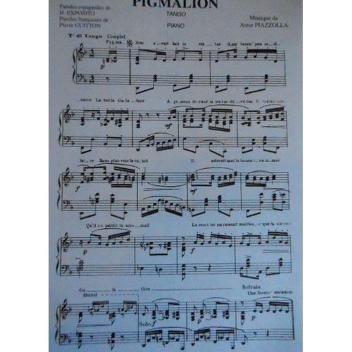 Astor Piazzolla . Pigmalion Et Adios Nonino. Accordéon & Piano . Edition Universelles