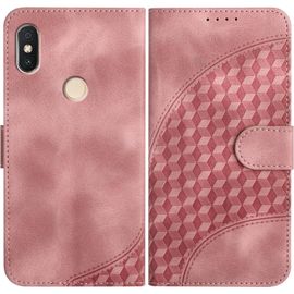 Coque Pour Xiaomi Redmi S2/Redmi Y2, Cuir Pu Étui Flip Portefeuille À Rabat Housse Avec Antichoc Magnétique Porte Cartes Stand Fonction Pour Redmi S2 - Rose