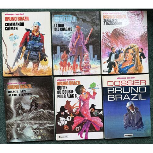 Bruno Brazil - Lot De 6 Albums - Tomes 1 + 5 + 6 + 8 + 9 + 10