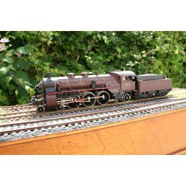 Locomotive À Vapeur N° 5920 Couleur Chocolat De Type 231 + Son Tender À Charbon À 4 Essieux De La Marque Marklin Hamo (2 Rails) En Mode Analogique, À L'Échelle Ho-Marklin