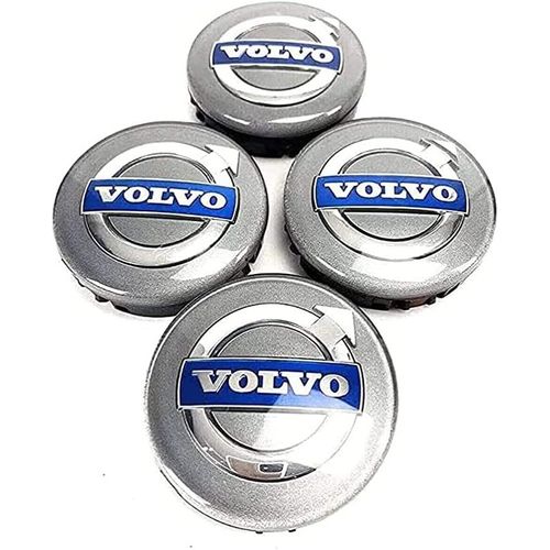 4 Pièces Cache Moyeux Enjoliveurs Pour Volvo S40 S60l S80l Xc60 Xc90 60mm Alliage Couverture Centrale De Moyeu Anti-Poussière Roue Jante Centre Capuchons Badge Accessoires De Décoration De Forme