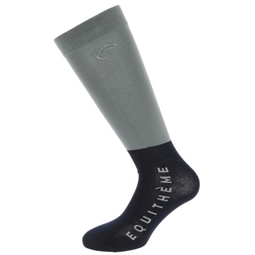 Chaussettes D'Équitation Equithème - Compet - Couleur : Gris/Marine, Taille : 36-41