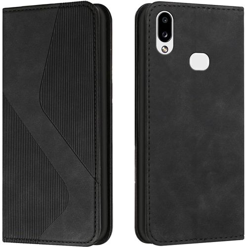 Coque Pour Samsung Galaxy A10s/ M01s, Etui Samsung A10s Cuir, Housse En Cuir Samsung M01s, Cuir Portefeuille Housse Avec Magnetique Flip Etui A Rabat Case Etui Samsung A10s/ M01s (Noir)