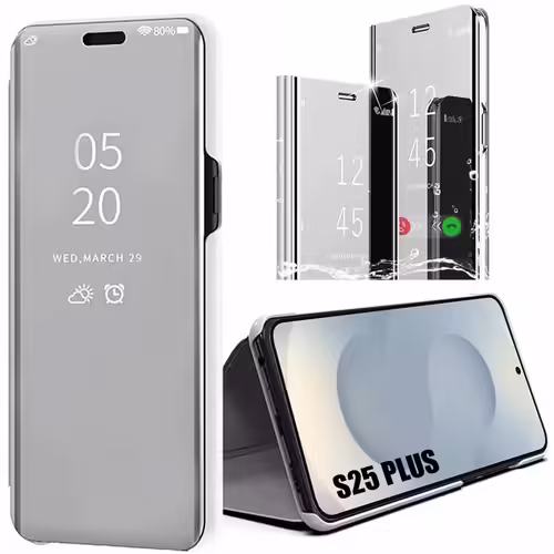 Coque Pour Samsung Galaxy S25 Plus (S25+) Effet Miroir Protection Antichoc - Argenté - E.F.Connection