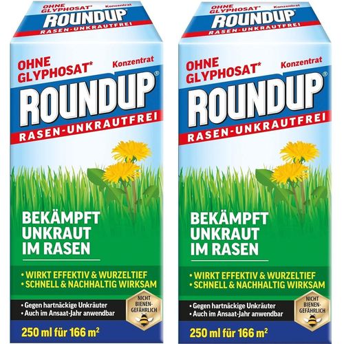 Lot 2 X Désherbants Sélectif Concentré - Herbicide Pelouse Jardin Mauvaise Herbe Gazon -Plante Trèfle Marguerite Pissenlit Plantain -Résultats Rapide - Effet Doux - 250ml -