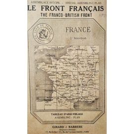 Le Front Français (Seconde Guerre Mondiale) - Carte Des Opérations Dépliante 76 X 112 Cm