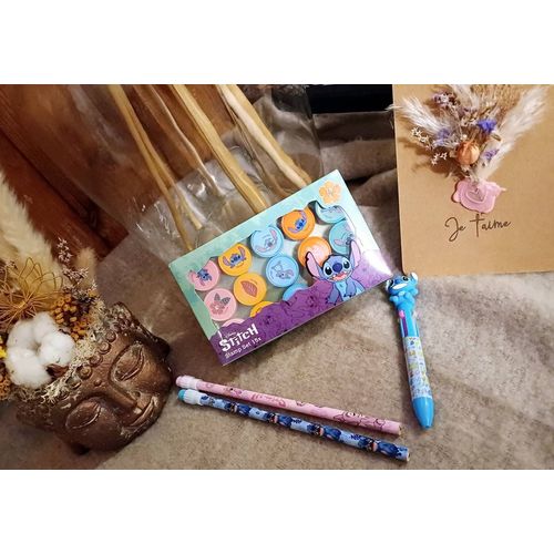 Lot Disney Stitch – Tampons + Stylos/Crayons