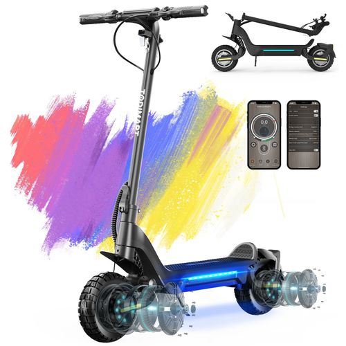 Trottinette Electrique Adulte X5s, Autonomie 65-80km, Moteur 1000w*2, Batterie 48v 18.2ah, Todimart