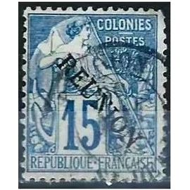 Ile De La Réunion, Colonie Française 1891, Beau Timbre Yvert 22 Type Alphée Dubois Des Colonies Générales 15c. Bleu Surchargé "Réunion", Oblitéré, Tbe - -