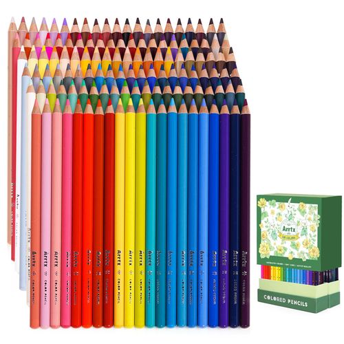 Arrtx Lot De 126 Crayons De Couleur Premium Avec Noyau Doux,Niveau D'artiste, Texture Crémeuse, Haute Résistance À La Lumière Et Pigments Riches Saturés Pour Adultes, Professionnels, Débutants