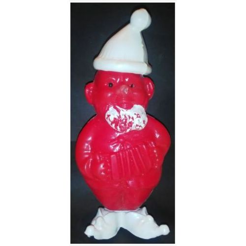 Vintage - Jouet Plastique - Lutin Rouge / Père Noël