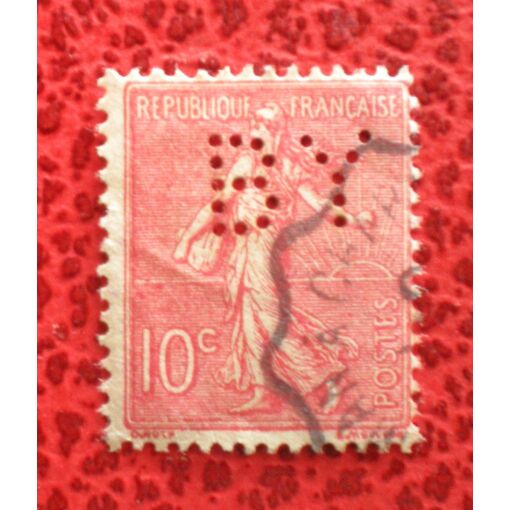 Timbre France N°188 A Semeuse 10c - Bande Publicitaire Mineraline, Oblitéré TTB