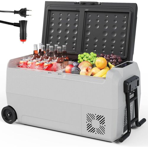 Glacière Électrique 32L,Réfrigérateur Portable de Camping,Frigo Voiture,Réfrigérateur à Compresseur DC 12/24V, AC 100-240V