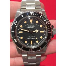 Seiko Submariner Mod 39.5mm Vintage 5513 Tritium Hommage Mouvement Automatique Nh35 Verre Acrylique Bombé Rare À Voir !