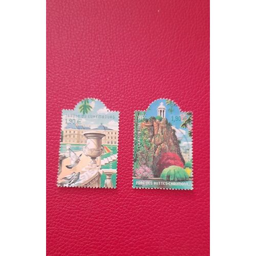 Timbres Obliteres France 3606 3607 Annee 2003 - Jardins De France