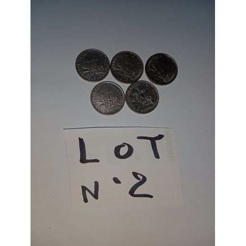 Lot De 5 Pieces De 1 Franc Francaise Annee 60/75/76//77//99 Lot N° 2