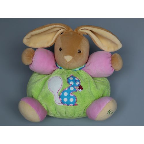Doudou Lapin Vert Rose Écureuil Kaloo