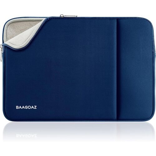 LORANKA-Housse pour Ordinateur Portable 13-14 Pouces Pochette Sacoche Compatible avec 13,3 Pouces PC Portable Chromebook, 14,2 MacBook Pro M4 M3 M2 M1 Pro/Max 2025 2024 2023 2022, Bleu Marine