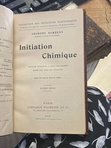Initiation Chimique Darzens 1910