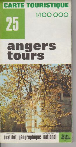 Carte Ign 1:100 000 Angers Tours 25