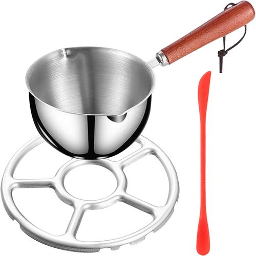 Casserole Induction Casserole Inox 3 Pièces De Saucière 300ml En Acier Inoxydable Laitière Remuer Stick Cuisinière À Gaz Stand Pour Cuisinière À Gaz Electrique[Q825]