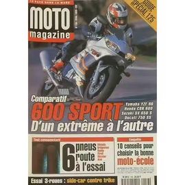 Moto Magazine 156 De 1999 Suzuki Sv650s,Gsf1200 Bandit,Ducati 750ss,Yamaha R6,Xv125 Virago,Honda Cbr600f,Gpm Easy Trike Chopper,Moto Guzzi Watsonian Meteor,Aprilia 125 Scarabeo Light,Honda 125 Shadow,