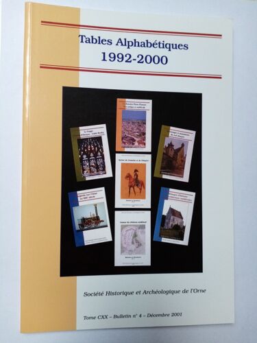 Tables Alphabétiques 1992-2000 - Bulletin Shao