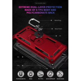 Compatible Avec Coque Xiaomi Redmi 9c Avec Aimant Anneau Support, 360°Double Couche Renforcée Défense Bumper Antichoc Armure Housse Etui Avec Protection Écran-Bleu