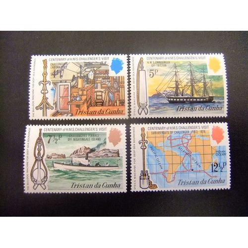 51 Tristan Da Cunha 1973 / Centenaire Du Visite H.M.S. Chalenger / Yvert 181 / 184 Mnh