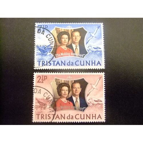 51 Tristan Da Cunha 1972 / Queen Isabel Ii Silver Wedding / Yvert 178 / 179 Fu
