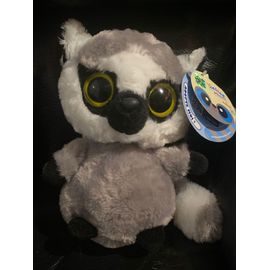Doudou peluche Aurora ¿ Yoohoo lemurien Yeux Strass, gris et blanc 20cm