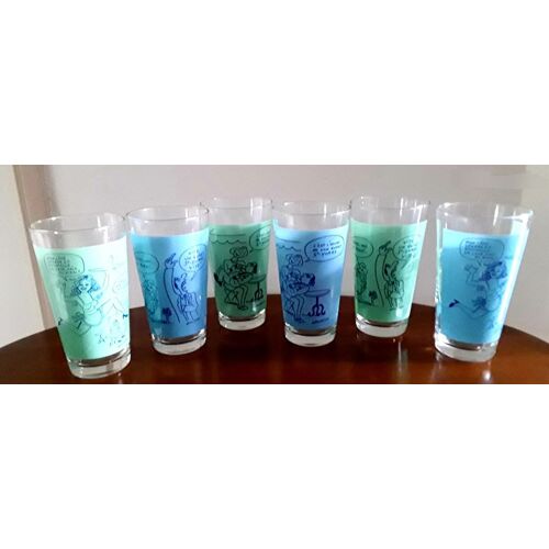 6 Verres St Yorre Dessins Wolinski