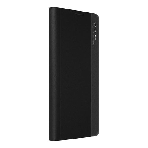 Étui Clear View Samsung Galaxy S21 FE Affichage Heure Support Vidéo Noir