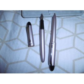 Parure Stylo Bille Et Plume Beige Attribut Chromé Reynolds