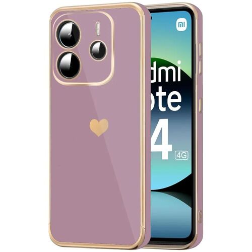 Coque Pour Xiaomi Redmi Note 14 4g (Pas Pour 5g) Silicone Antichoc Souple Slim Violet - E.F.Connection