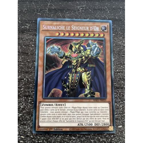 Yu Gi Oh Ra01 Fr019 Surnaliche Le Seigneur D'or Secrète Rare