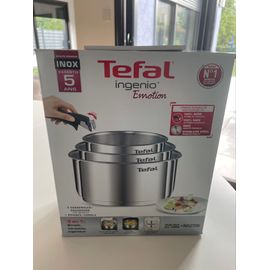Set Casseroles Inox Tefal Ingenio Emotion - 3 Pièces + Poignée