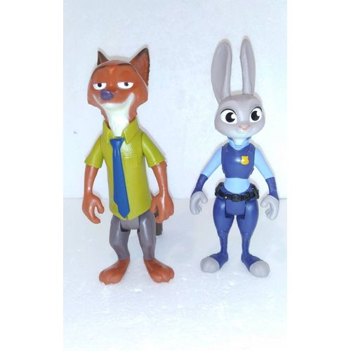 Lot Figurine Zootopie Disney Judy Hopps Et Nick Wilde Tomy