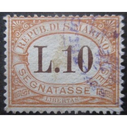 Saint-Marin Taxe N°27 Oblitéré Cote 22,50 Euros