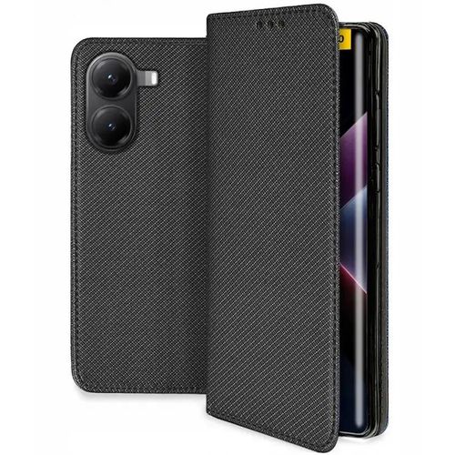 Housse Pour Xiaomi Poco X7 Pro 5g - Etui Coque Pochette Portefeuille + Verre Trempe - Noir Magnet