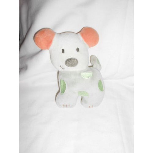 Auchan Chien Doudou Vert Orange Plat