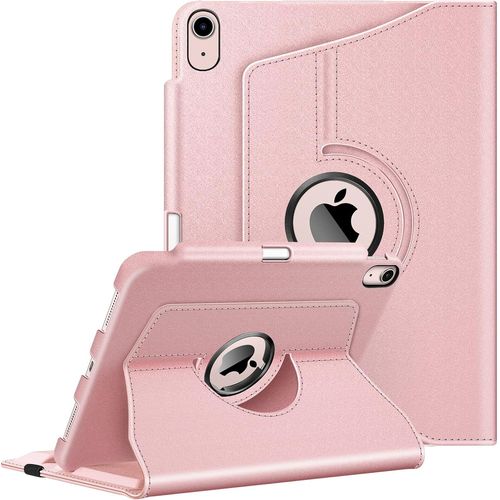 Coque Pour Ipad Air 11 Pouces M3/M2 (2025/2024), Ipad Air 5/4 10.9 Pouces (2022/2020) - [Rangement De Stylet] Étui Rotatif À 360° Housse Pivotante Veille/Réveil Auto, Or Rose[Coq5191078]