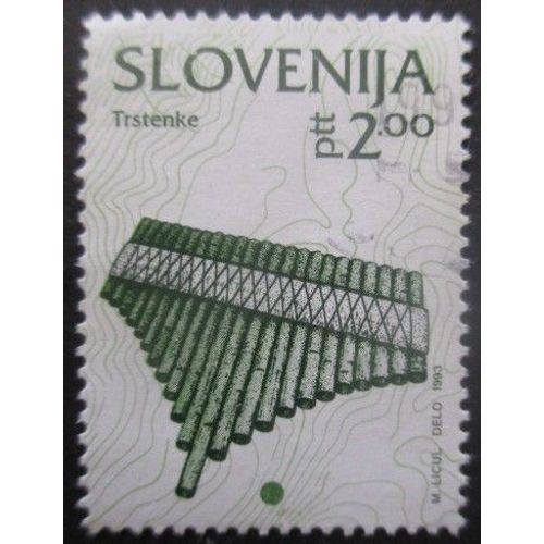 Slovenie N°49 Flute De Roseau Oblitéré