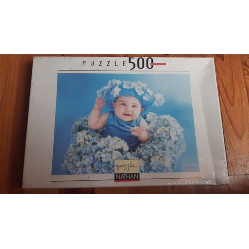 Anne geddes puzzle nathan 500 pièces , bébé hortensias