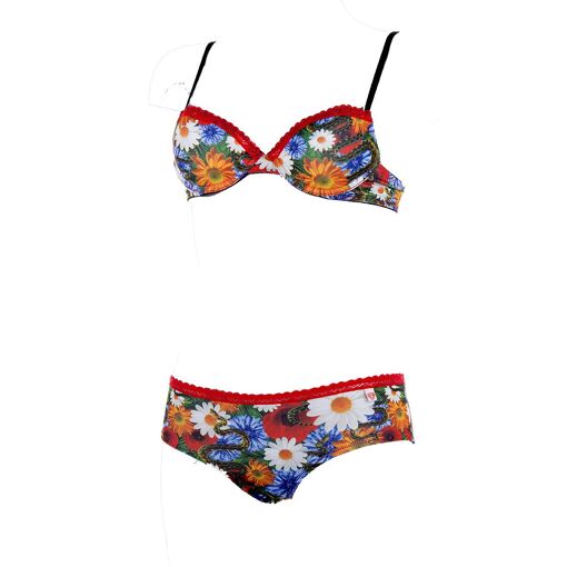 Ensemble Bikini Fille FREEGUN - Noir Et Rose Fluorescent - Taille 12 Ans