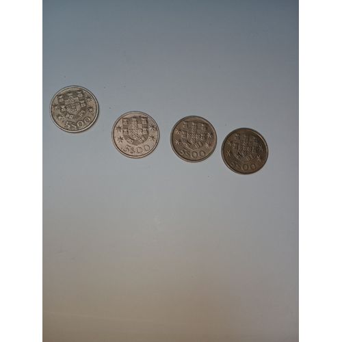 Portugal Lot De 4 Pieces De 5, 00 Escudos De 1980/1982/1983/1984