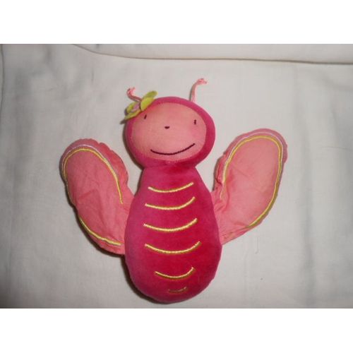 Abeille Marese Doudou Rose Raye Fleur Verte Antenne Insecte Coccinelle Papillon