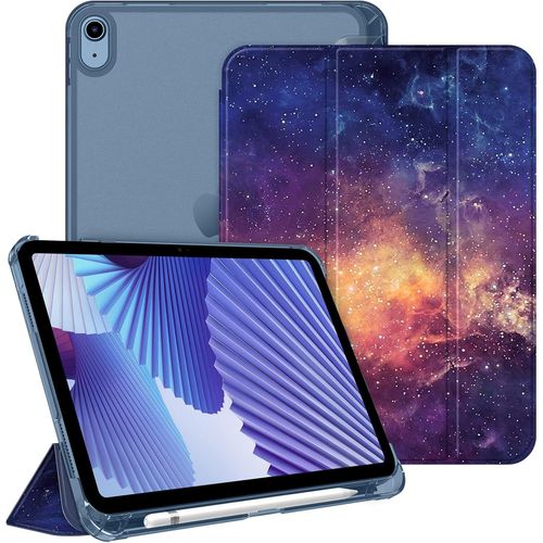 Coque Pour Ipad 11ème Génération 11 Pouces 2025(A16),Ipad 10ème Génération 10.9 Pouces 2022-[Rangement De Stylet] Coque Rigide Transparente Givrée,Housse Légère Fine,Galaxie